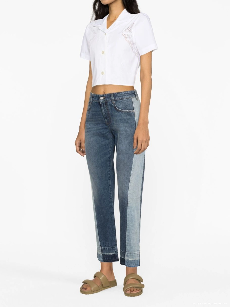 Affordable McCartney colour-block jeans straight-leg Women Stella 0713